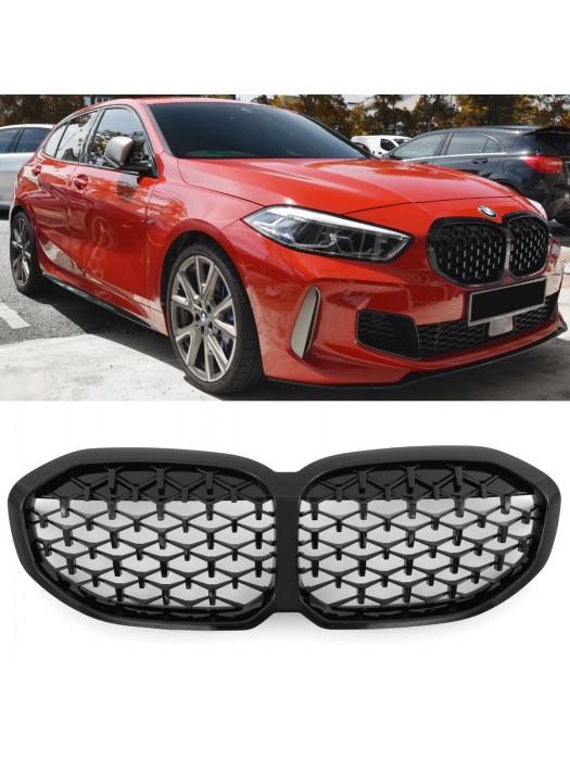 Maska BMW 1 F40/F41 - černá lesklá (diamant)